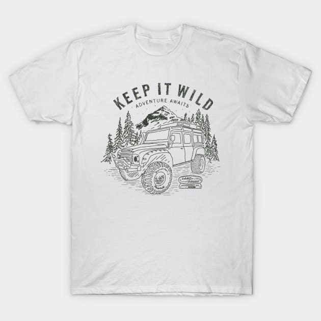 Keep it wild Defender Black T-Shirt by KUMAWAY